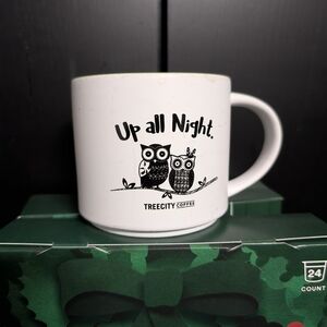 White Mug with Owl Design